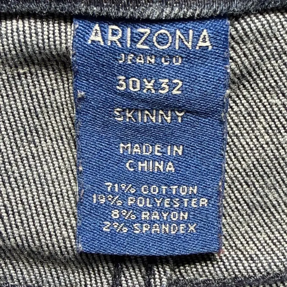 Arizona Jean Co Advance Flex 360 Jeans Mens 30x32 Blue Skinny Stretch Denim